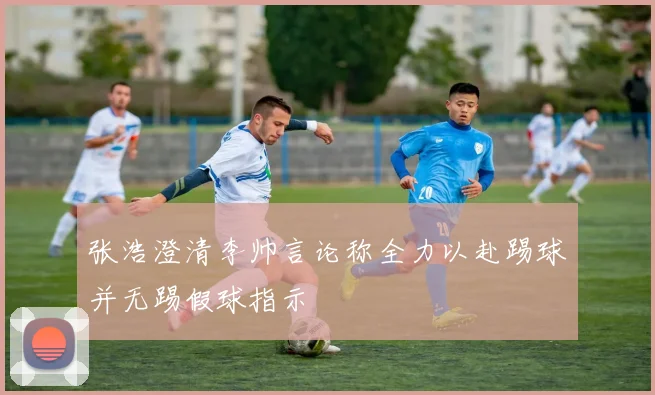 张浩澄清李帅言论称全力以赴踢球并无踢假球指示